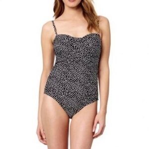 Catalina Black And White Polka Dot One Piece Swimsuit
